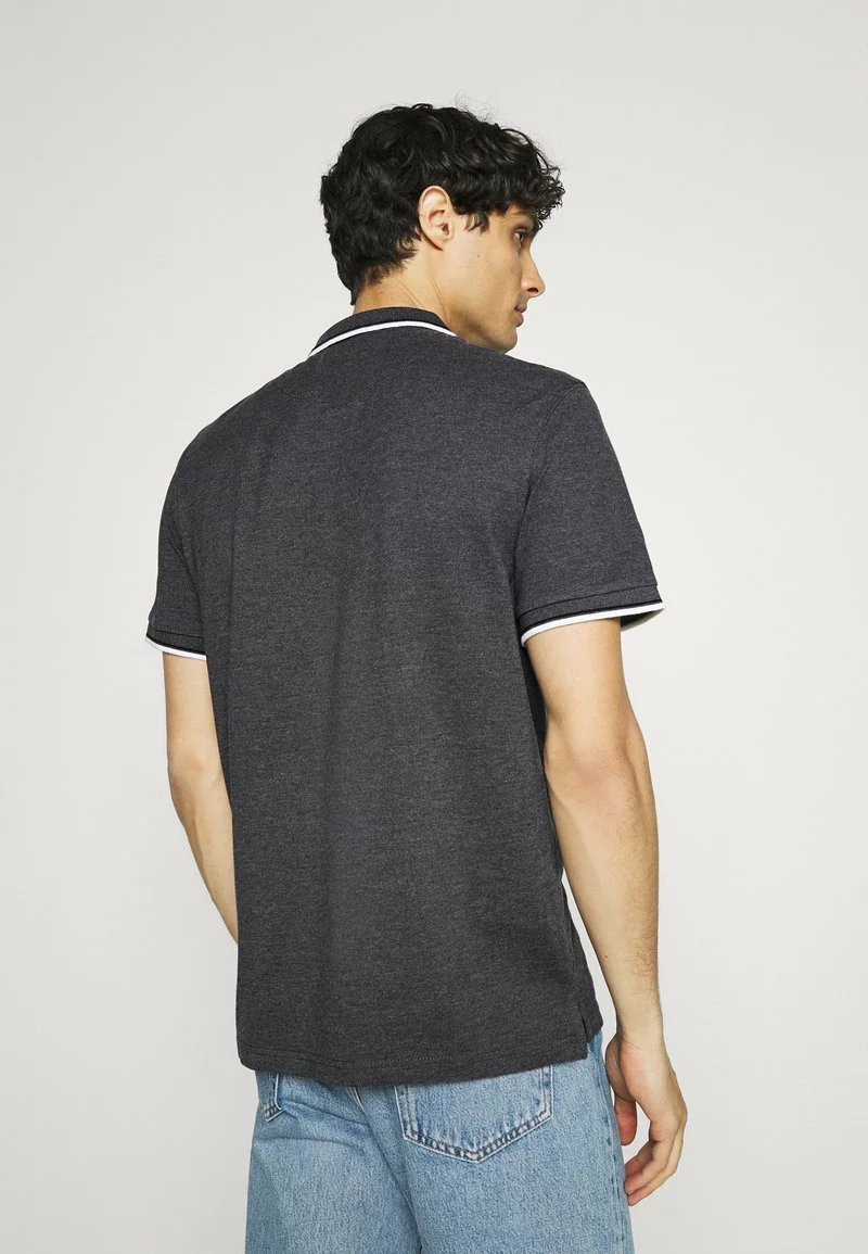 Pier One Uomo Polo - Mottled Dark Grey 5 Pier One Uomo Polo - Mottled Dark Grey - immagine 3