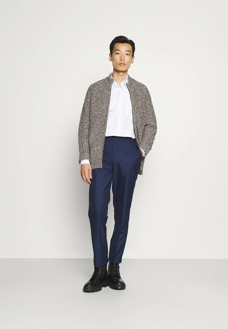 Pier One Uomo Cardigan - Mottled Grey 4 Pier One Uomo Cardigan - Mottled Grey - immagine 2