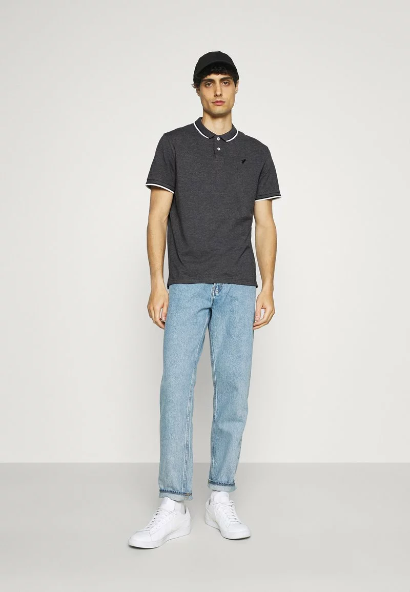 Pier One Uomo Polo - Mottled Dark Grey 4 Pier One Uomo Polo - Mottled Dark Grey - immagine 2