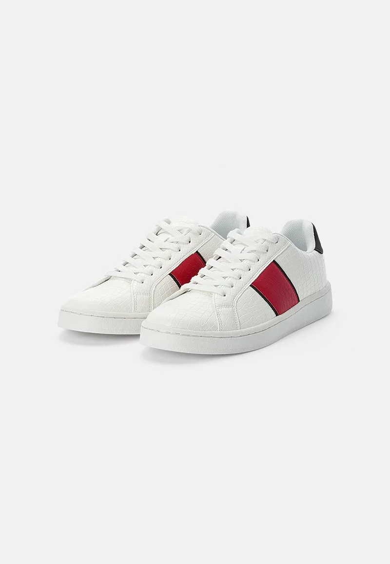 Pier One Unisex Sneakers Basse - White Red 4 Pier One Unisex Sneakers Basse - White Red - immagine 2