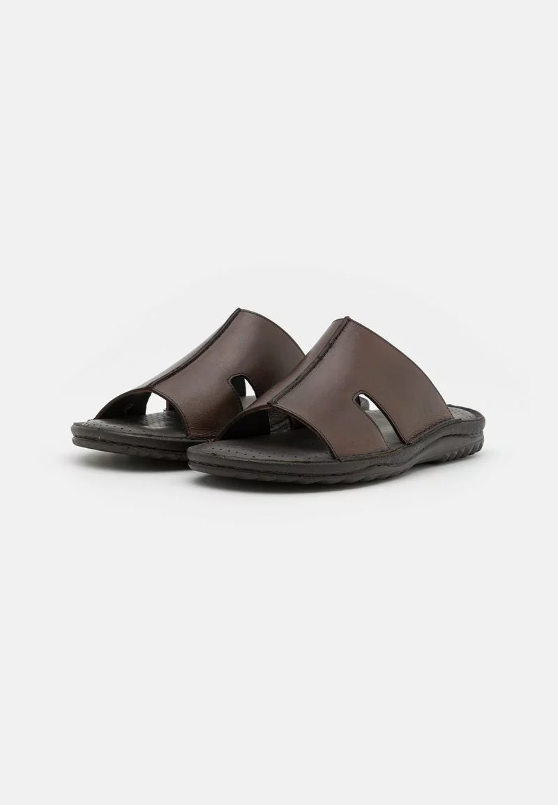 Pier One Uomo LEATHER - Ciabattine - Brown 4 Pier One Uomo LEATHER - Ciabattine - Brown - immagine 2