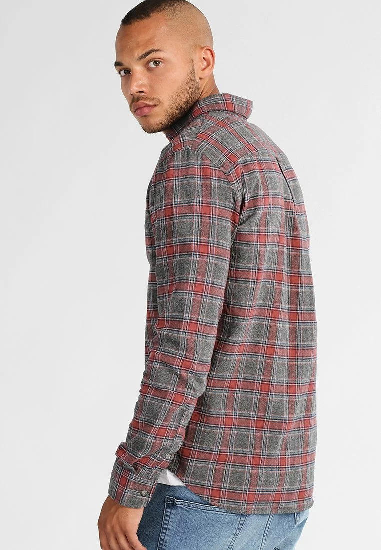 Pier One Uomo Camicia - Grey/coral 5 Pier One Uomo Camicia - Grey/coral - immagine 3