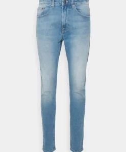 Pier One Uomo SLIM - Jeans Tapered Fit - Light Blue Denim