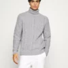 Pier One Uomo NEW CABLE TURTLENECK JUMPER - Maglione - Light Grey -Offerta Economica Pier One 6553a1ed2ec2425d974026e8f175b30b