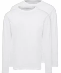 Pier One Uomo 2 PACK - Maglietta A Manica Lunga - White