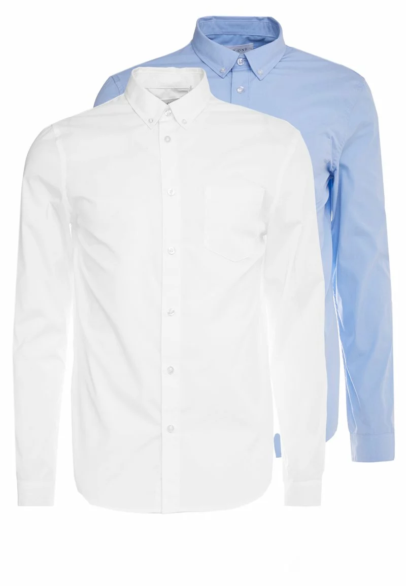 Pier One Uomo 2 PACK - Camicia Elegante - White/light Blue 7 Pier One Uomo 2 PACK - Camicia Elegante - White/light Blue - immagine 5