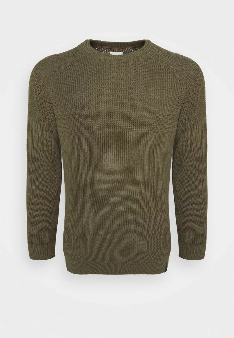 Pier One Uomo BIG STITCH MIX CREWNECK - Maglione - Olive 3 Pier One Uomo BIG STITCH MIX CREWNECK - Maglione - Olive