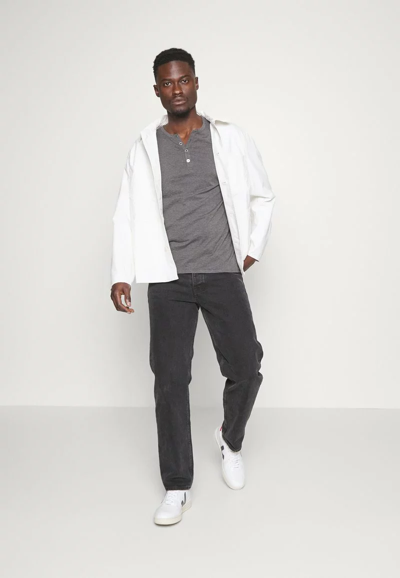 Pier One Uomo Maglietta A Manica Lunga - Dark Grey Melange 4 Pier One Uomo Maglietta A Manica Lunga - Dark Grey Melange - immagine 2