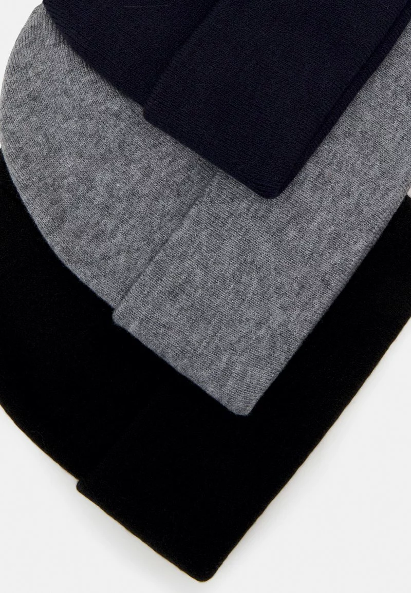 Pier One 3 PACK UNISEX - Berretto - Black/grey/dark Blue 5 Pier One 3 PACK UNISEX - Berretto - Black/grey/dark Blue - immagine 3