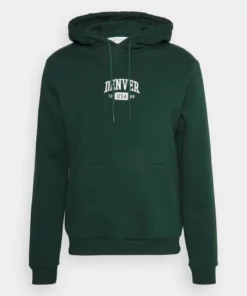 Pier One Uomo DENVER COLLEGE HOODIE - Felpa - Green