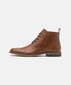 Pier One Uomo LEATHER - Stivaletti Stringati - Camel