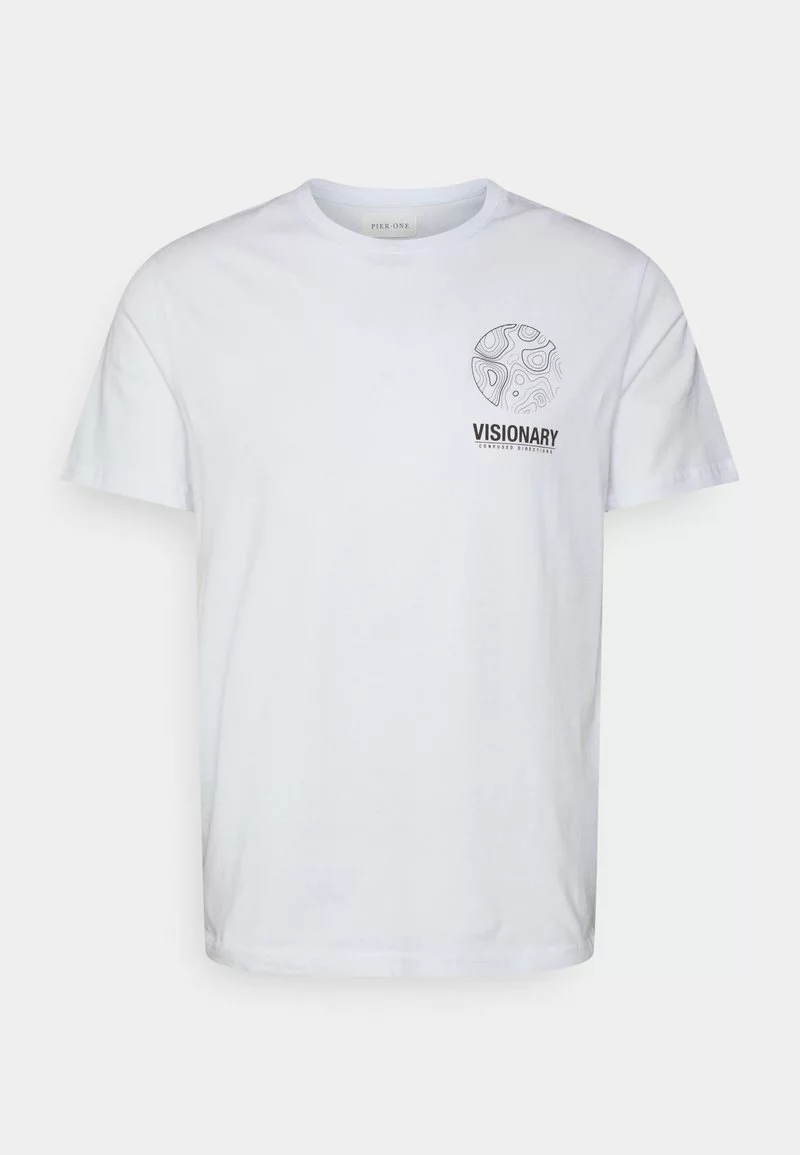Pier One Uomo T-shirt Con Stampa - White 3 Pier One Uomo T-shirt Con Stampa - White