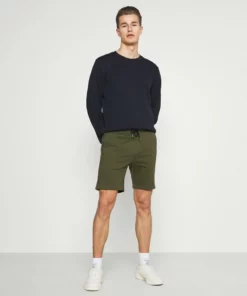 Pier One Uomo 2 PACK - Shorts - Black/olive