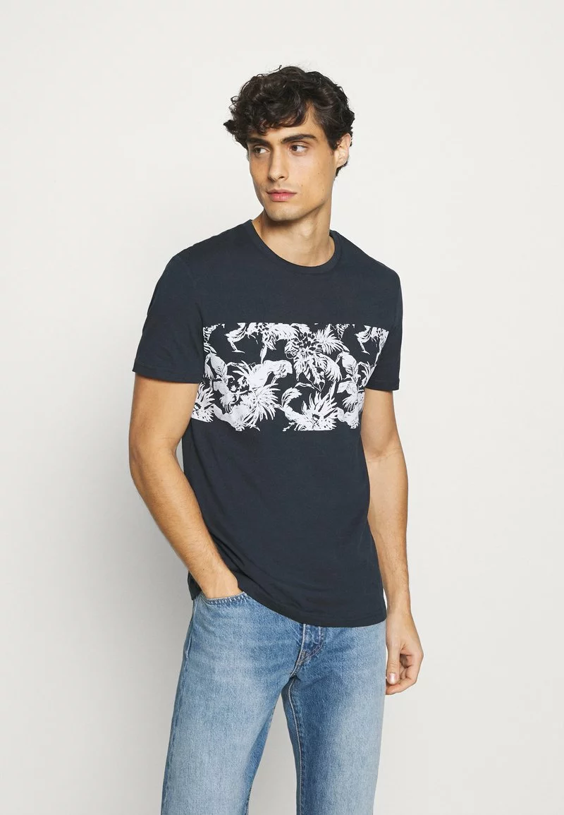 Pier One Uomo T-shirt Con Stampa - Dark Blue 3 Pier One Uomo T-shirt Con Stampa - Dark Blue