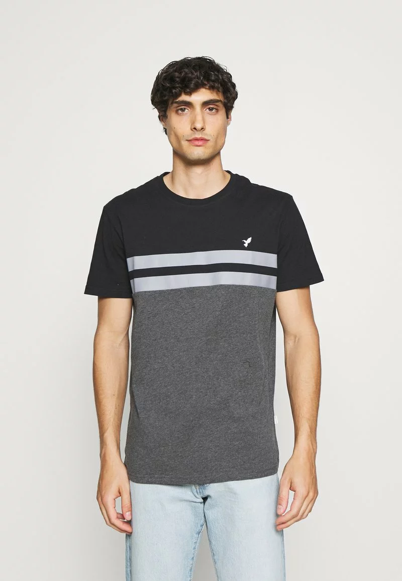 Pier One Uomo T-shirt Con Stampa - Black/grey 3 Pier One Uomo T-shirt Con Stampa - Black/grey