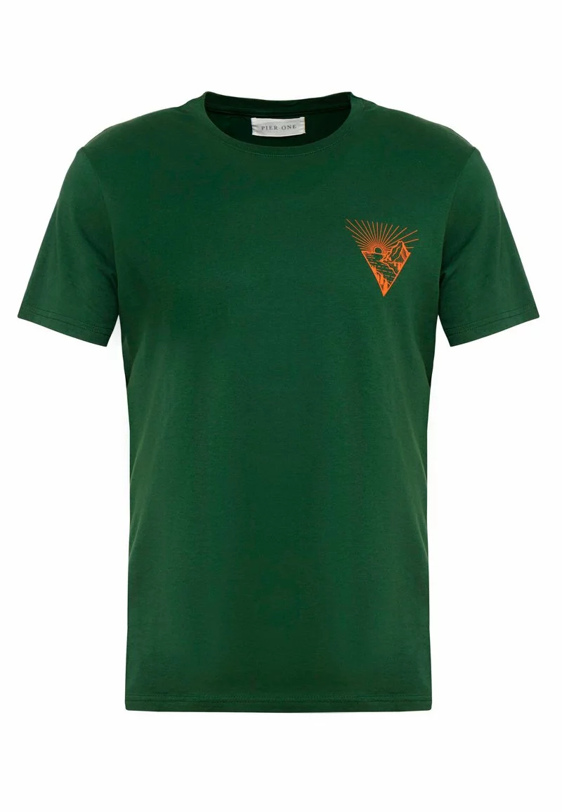 Pier One Uomo T-shirt Con Stampa - Dark Green 7 Pier One Uomo T-shirt Con Stampa - Dark Green - immagine 5