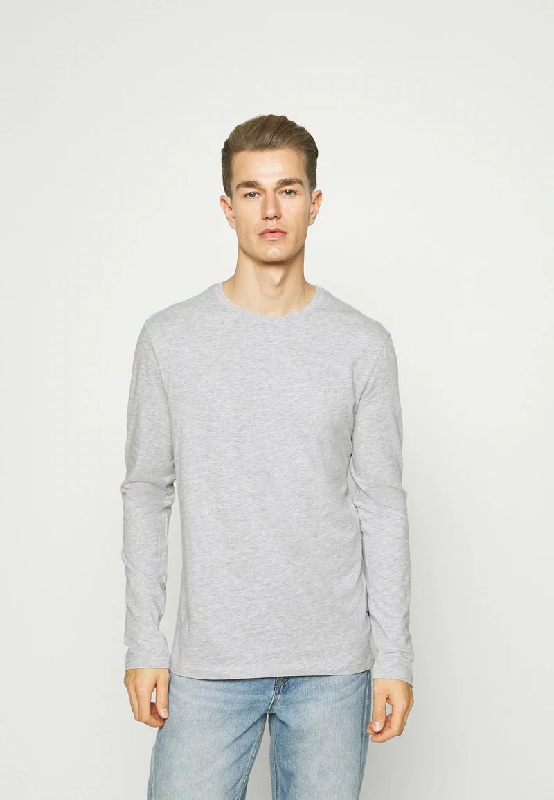 Pier One Uomo 3 PACK - Maglietta A Manica Lunga - Black/white/mottled Light Grey 6 Pier One Uomo 3 PACK - Maglietta A Manica Lunga - Black/white/mottled Light Grey - immagine 4