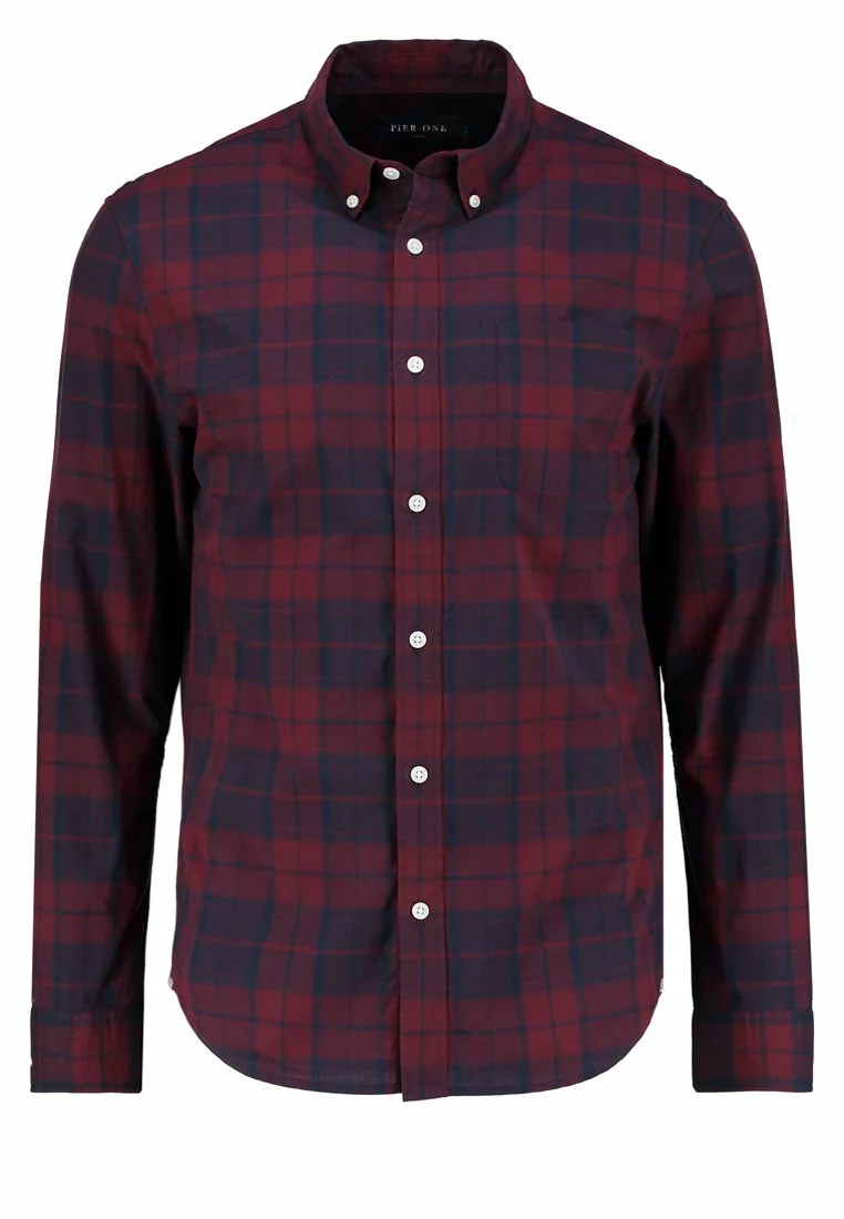 Pier One Uomo Camicia - Dark Blue/bordeaux 8 Pier One Uomo Camicia - Dark Blue/bordeaux - immagine 6