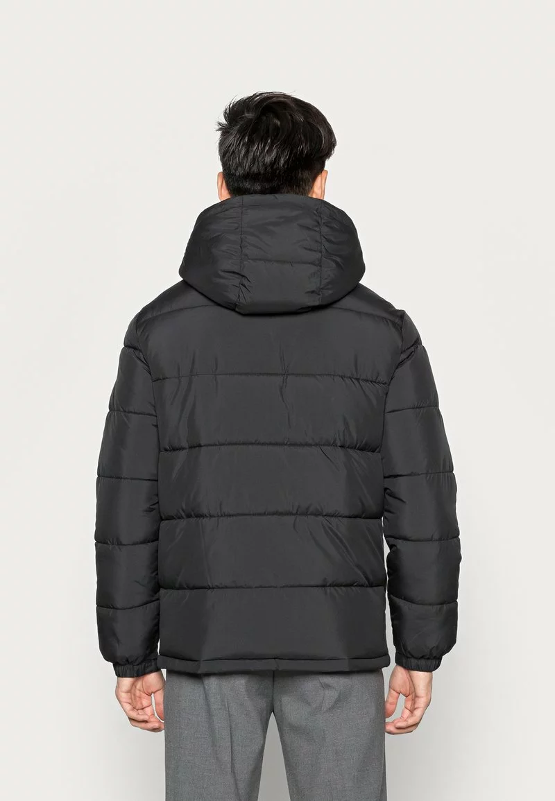Pier One Uomo BASIC PUFFER JACKET WITH CONTRAST HOOD - Giacca Invernale - Black/olive 5 Pier One Uomo BASIC PUFFER JACKET WITH CONTRAST HOOD - Giacca Invernale - Black/olive - immagine 3