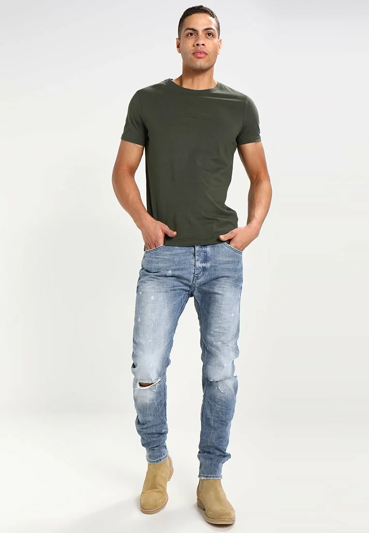 Pier One Uomo T-shirt Basic - Khaki 4 Pier One Uomo T-shirt Basic - Khaki - immagine 2