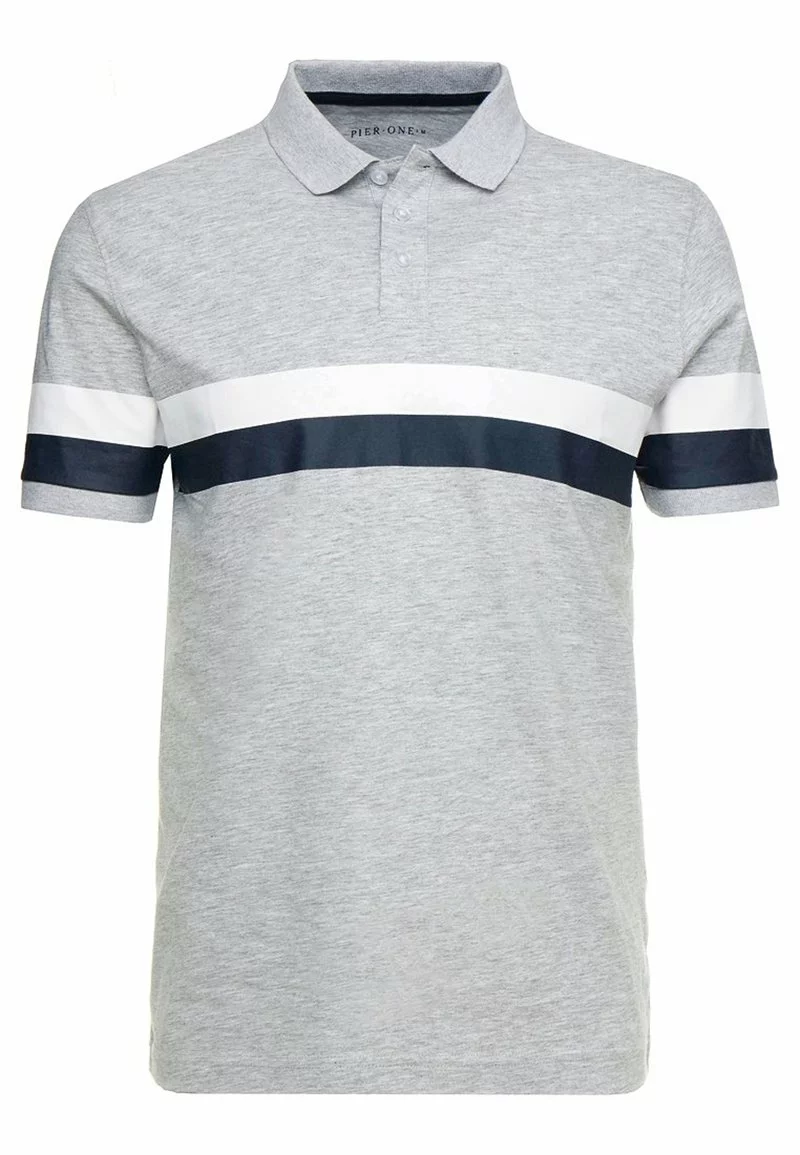 Pier One Uomo Polo - Mottled Light Grey 7 Pier One Uomo Polo - Mottled Light Grey - immagine 5