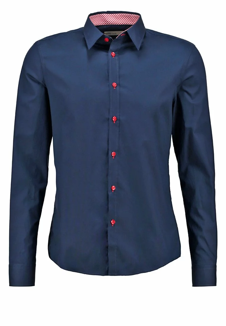Pier One Uomo Camicia - Dark Blue/red 9 Pier One Uomo Camicia - Dark Blue/red - immagine 7