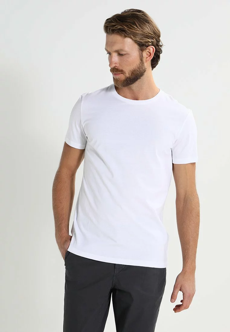 Pier One Uomo 2 PACK - T-shirt Basic - White 5 Pier One Uomo 2 PACK - T-shirt Basic - White - immagine 3