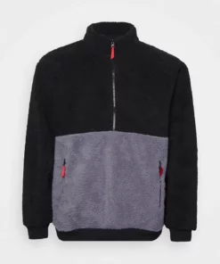 Pier One Uomo Felpa In Pile - Black/grey