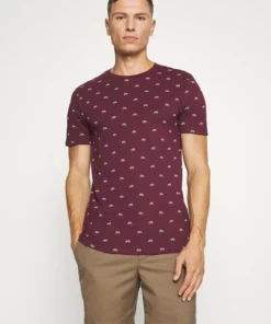 Pier One Uomo T-shirt Con Stampa - Bordeaux