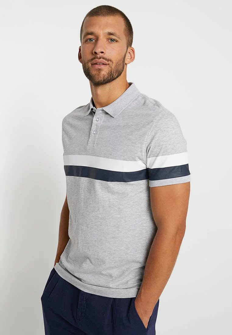 Pier One Uomo Polo - Mottled Light Grey 3 Pier One Uomo Polo - Mottled Light Grey