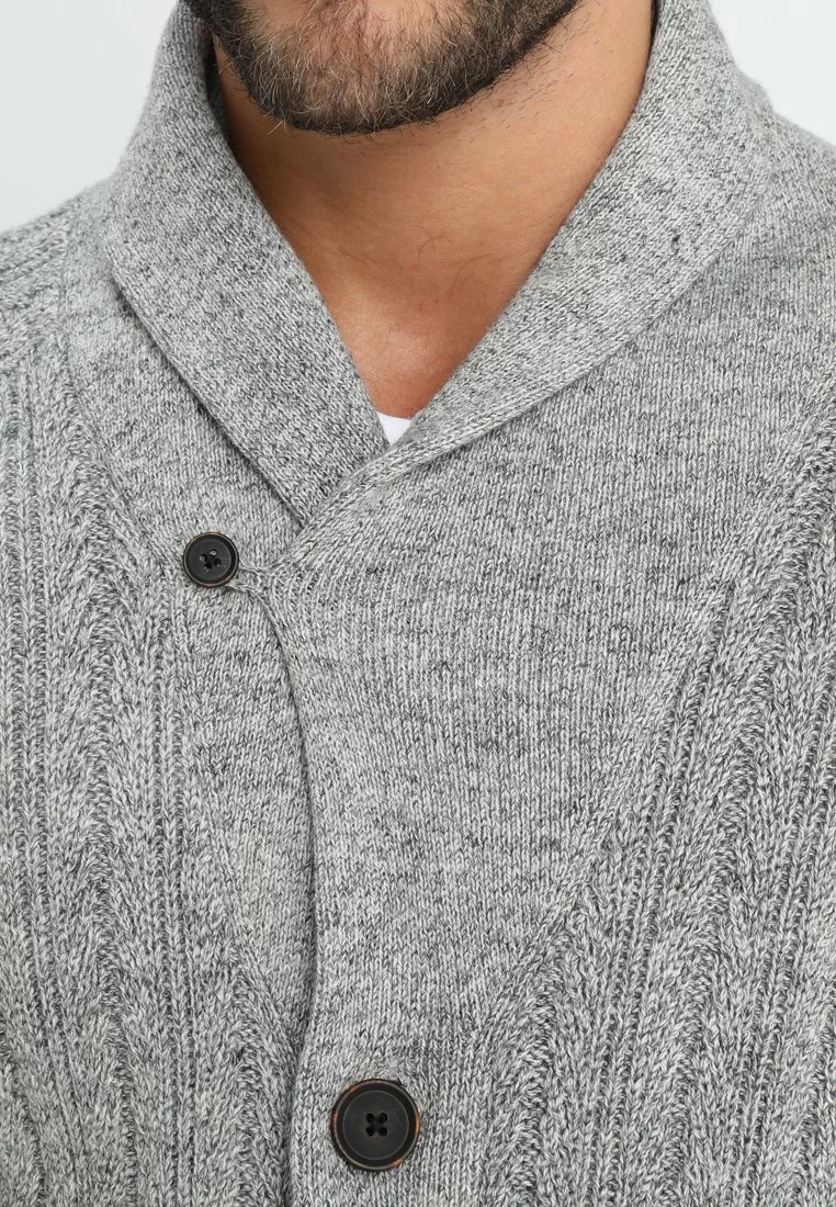 Pier One Uomo Cardigan - Mottled Dark Grey 6 Pier One Uomo Cardigan - Mottled Dark Grey - immagine 4