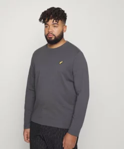 Pier One Uomo Maglietta A Manica Lunga - Grey