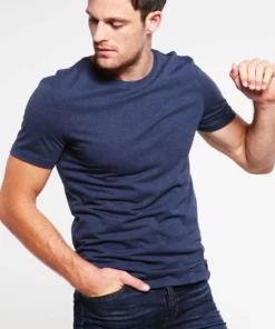 Pier One Uomo T-shirt Basic - Dark Blue Melange