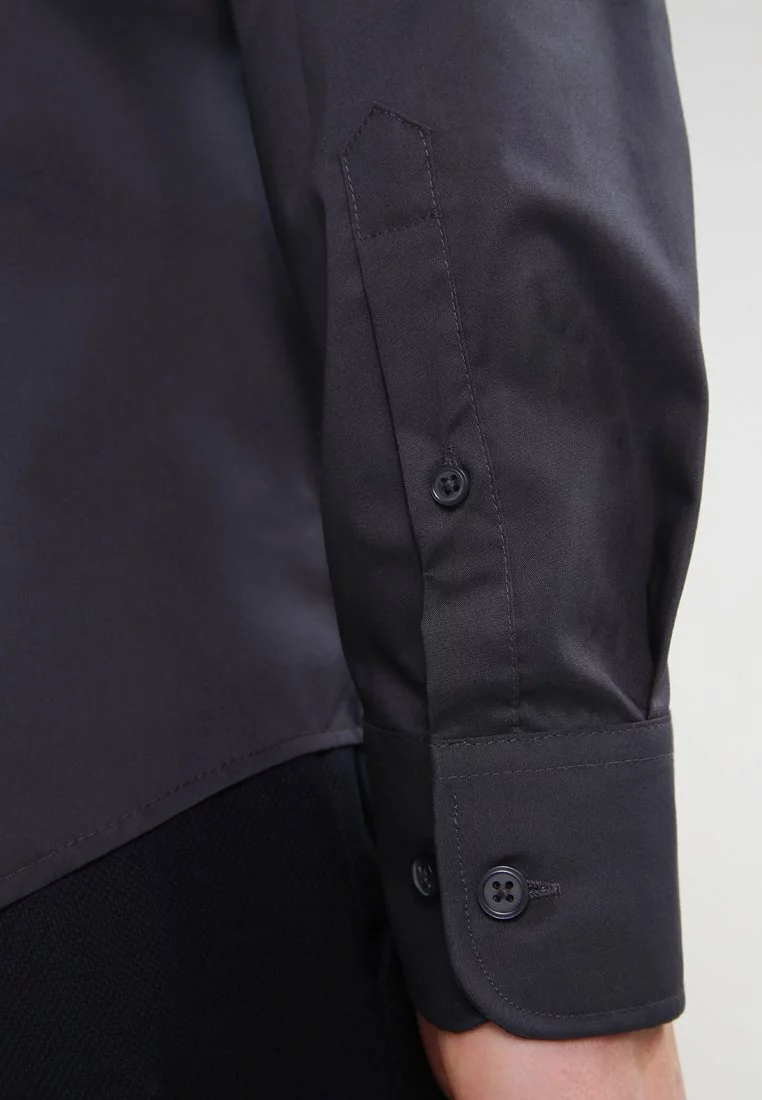 Pier One Uomo Camicia Elegante - Dark Grey 7 Pier One Uomo Camicia Elegante - Dark Grey - immagine 5