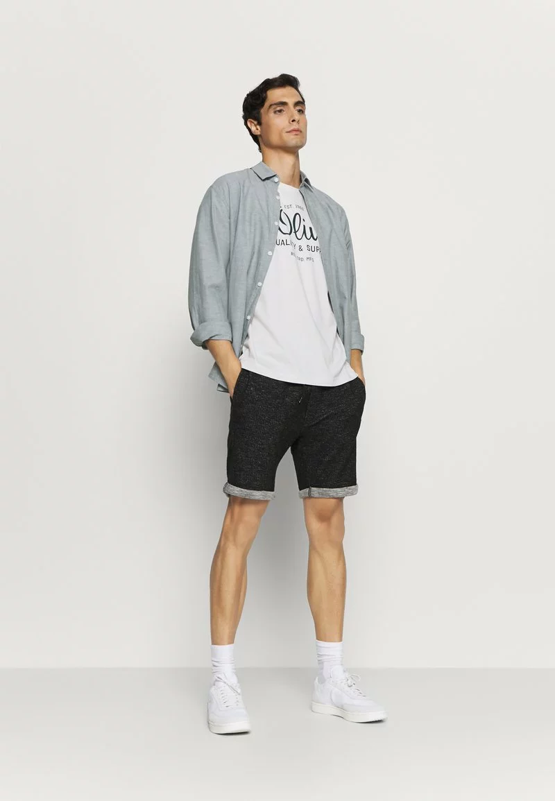 Pier One Uomo Shorts - Mottled Black 4 Pier One Uomo Shorts - Mottled Black - immagine 2