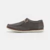 Pier One Uomo LEATHER - Stringate Sportive - Grey