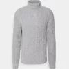 Pier One Uomo NEW CABLE TURTLENECK JUMPER - Maglione - Light Grey -Offerta Economica Pier One afd75e6fb1ee419685e068fa689f680e