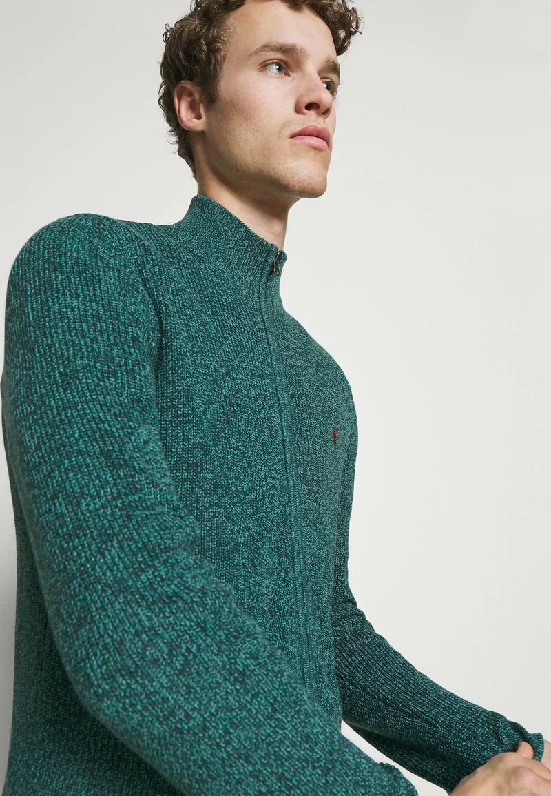 Pier One Uomo Cardigan - Mottled Dark Green 6 Pier One Uomo Cardigan - Mottled Dark Green - immagine 4