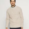 Pier One Uomo CHUNKY MOCKNECK JUMPER - Maglione - Mottled Beige