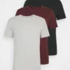 Pier One Uomo 3 PACK - T-shirt Basic - Black/grey/bordeaux -Offerta Economica Pier One b4adf13b9960406cbe579058828ee383