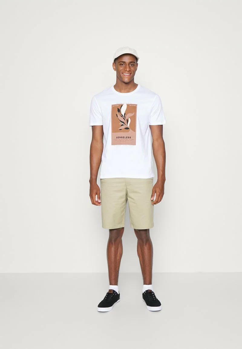 Pier One Uomo LEAF PRINT GRAPHIC T-SHIRT - T-shirt Con Stampa - White 4 Pier One Uomo LEAF PRINT GRAPHIC T-SHIRT - T-shirt Con Stampa - White - immagine 2