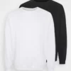 Pier One Uomo BIG CREW NECK 2PACK - Felpa - Black/white -Offerta Economica Pier One b7d9faf214de4d398a33c49db3525f18