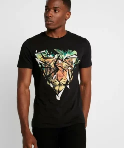 Pier One Uomo T-shirt Con Stampa - Black