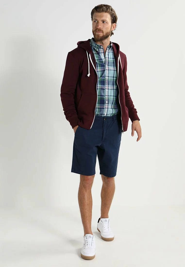 Pier One Uomo Felpa Con Zip - Bordeaux Melange 4 Pier One Uomo Felpa Con Zip - Bordeaux Melange - immagine 2