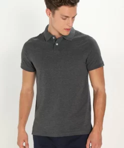 Pier One Uomo Polo - Dark Grey Melange