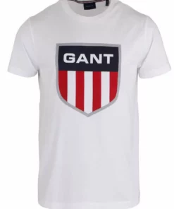GANT Uomo T-Shirt Print - Weiß