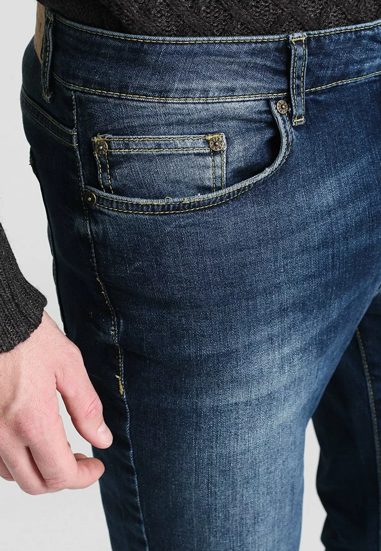 Pier One Uomo Jeans A Sigaretta - Washed Dark Blue 6 Pier One Uomo Jeans A Sigaretta - Washed Dark Blue - immagine 4