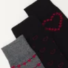 Pier One Uomo VALENTINES SOCK 3 PACK - Calze - Black/red/mottled Grey 5 Pier One Uomo VALENTINES SOCK 3 PACK - Calze - Black/red/mottled Grey -Offerta Economica Pier One be1022d8ccd7420dbfcdb9db58dc721e