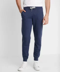 Pier One Uomo Pantaloni Sportivi - Mottled Dark Blue