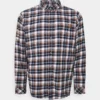 Pier One Uomo Camicia - Dark Blue/brown